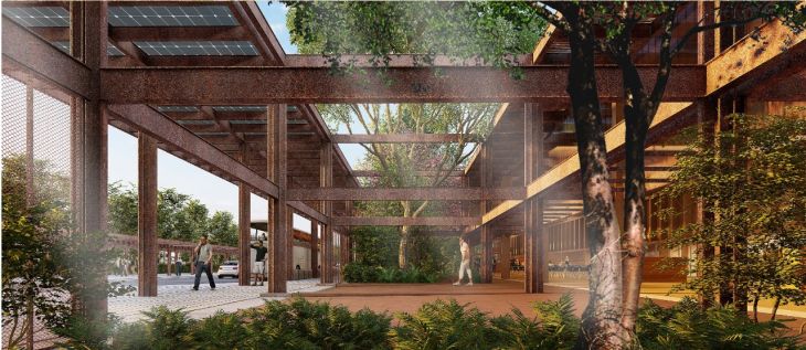 Estación del Tren Maya en Valladolid, portal de acceso y despedida: arquitectos